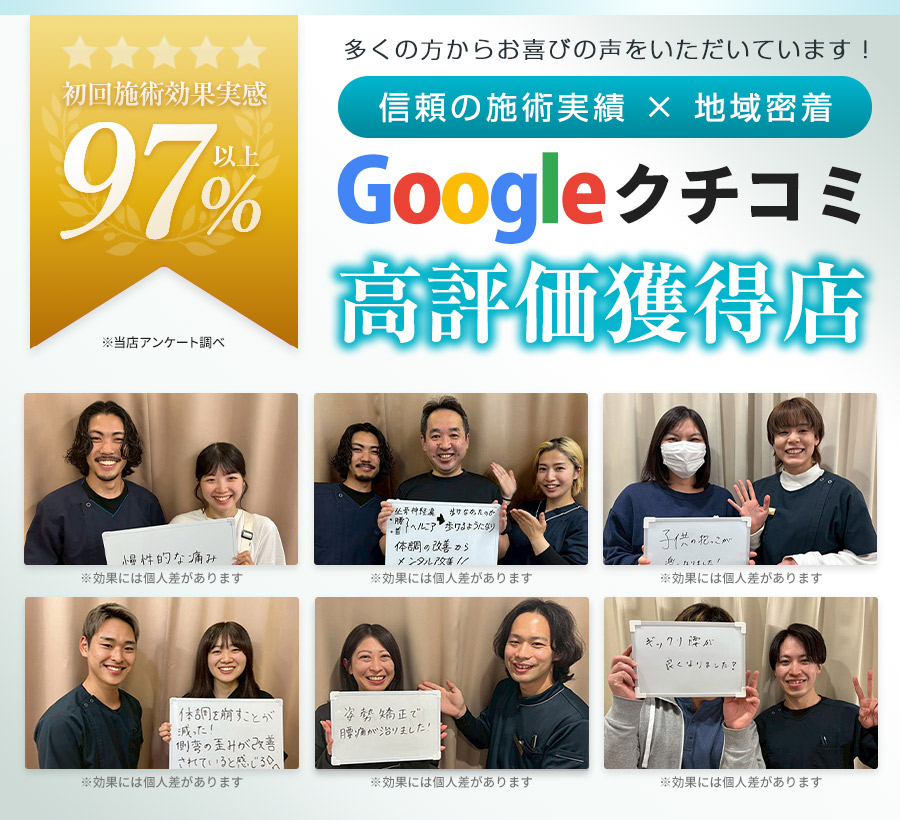 Googleクチコミ高評価獲得店